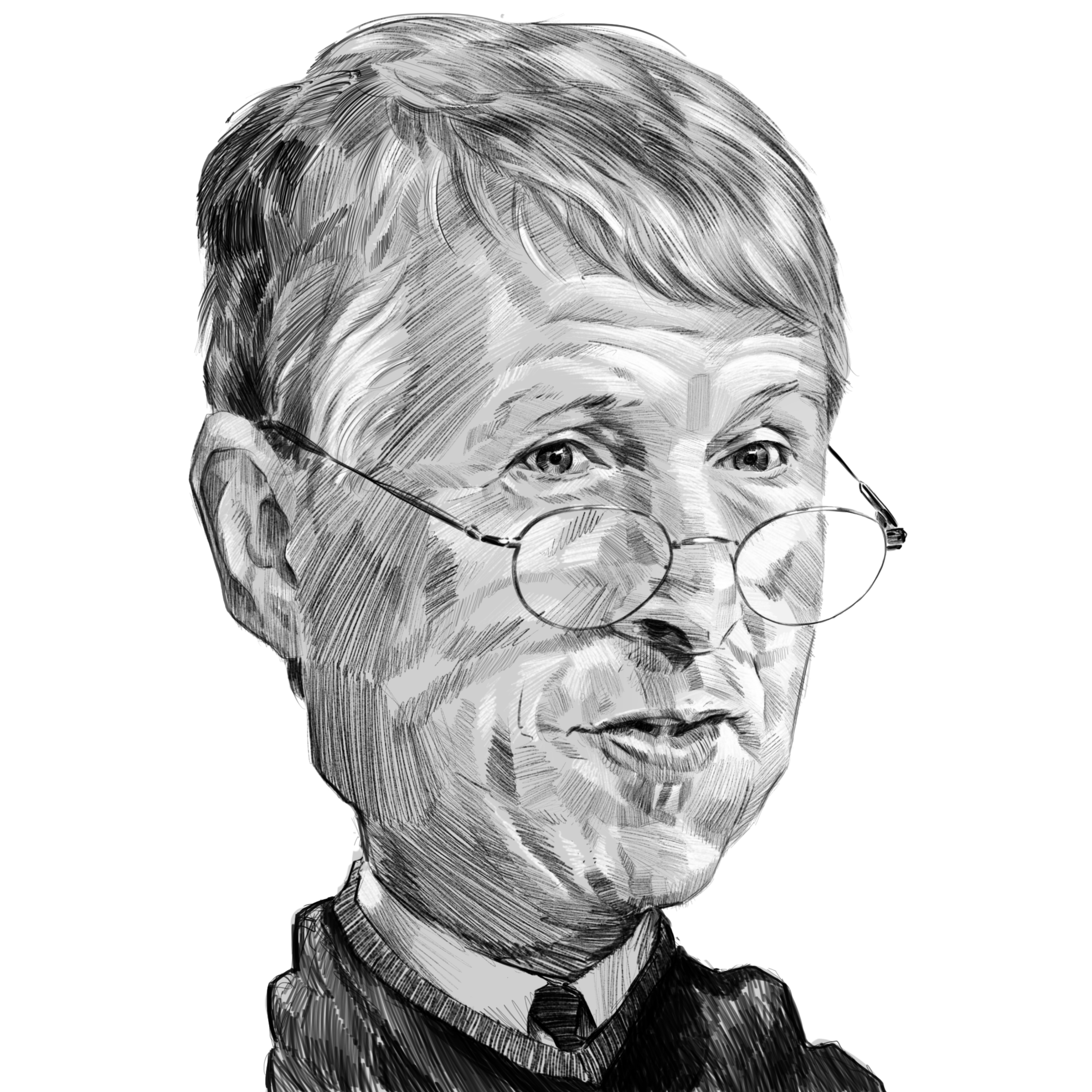 a man with glasses and a tie